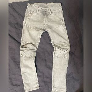🤩G-Star Raw ✨💫 
 Raw 5620 3D Zip Knee Super Slim light grey jeans